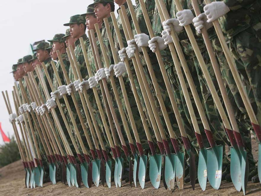 ARMEE CHINE PALNTER ARBRES